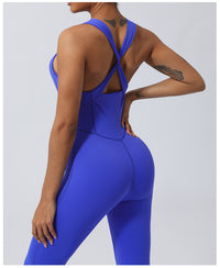 Quick Drying Skinny Yoga Clothes Sports Workout Clothes Hip Lift Belly Shaping Micro Pull Dance Yoga Jumpsuit