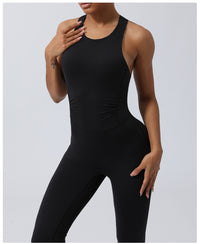 Quick Drying Skinny Yoga Clothes Sports Workout Clothes Hip Lift Belly Shaping Micro Pull Dance Yoga Jumpsuit