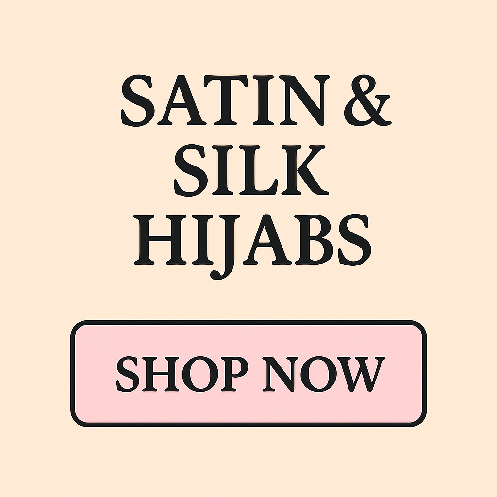 Satin & Silk Print Hijabs – Luxe Shine, Elegant Drapes & Artistic Prints