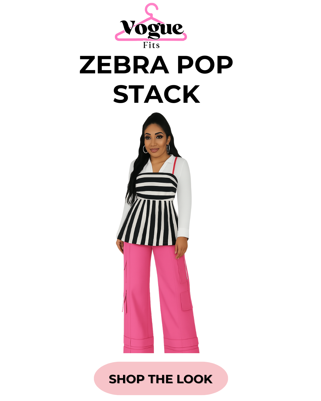 Zebra Pop Stack – Statement Animal Print Outfit for Women