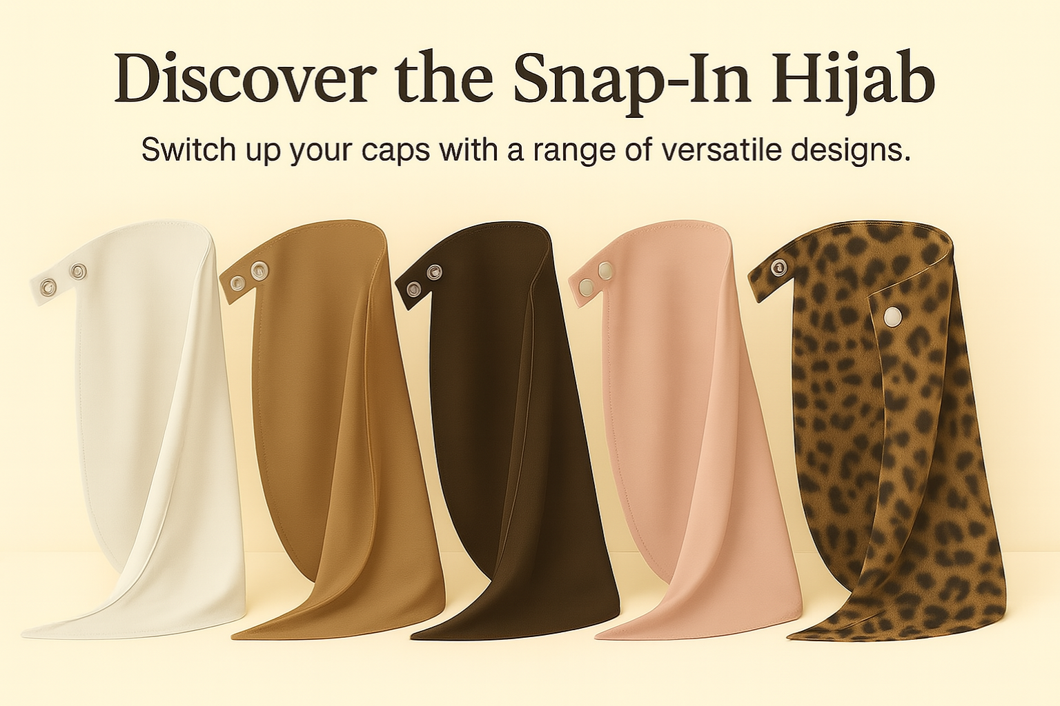 MV VersaCap™ – Interchangeable Snap-In Hijab Cap for Effortless Style