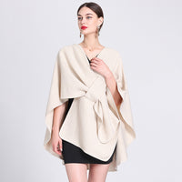 Chic Shawl Cape Poncho | Fashionable Outerwear Cape - Modestly Vogue 