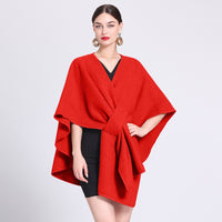 Chic Shawl Cape Poncho | Fashionable Outerwear Cape - Modestly Vogue 