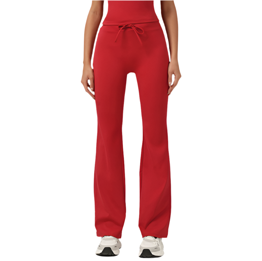 Peach Hip Raise Yoga Bell-Bottom Pants Fitness Sports Wide Legs Bootcut Trousers High Waist Drawstring Quick Drying Yoga Pants Women