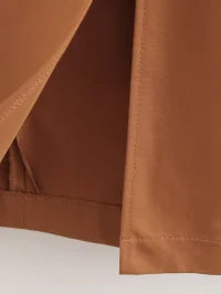 Earthtone Professional Spring And Autumn Lapel Skirt Set Neutral