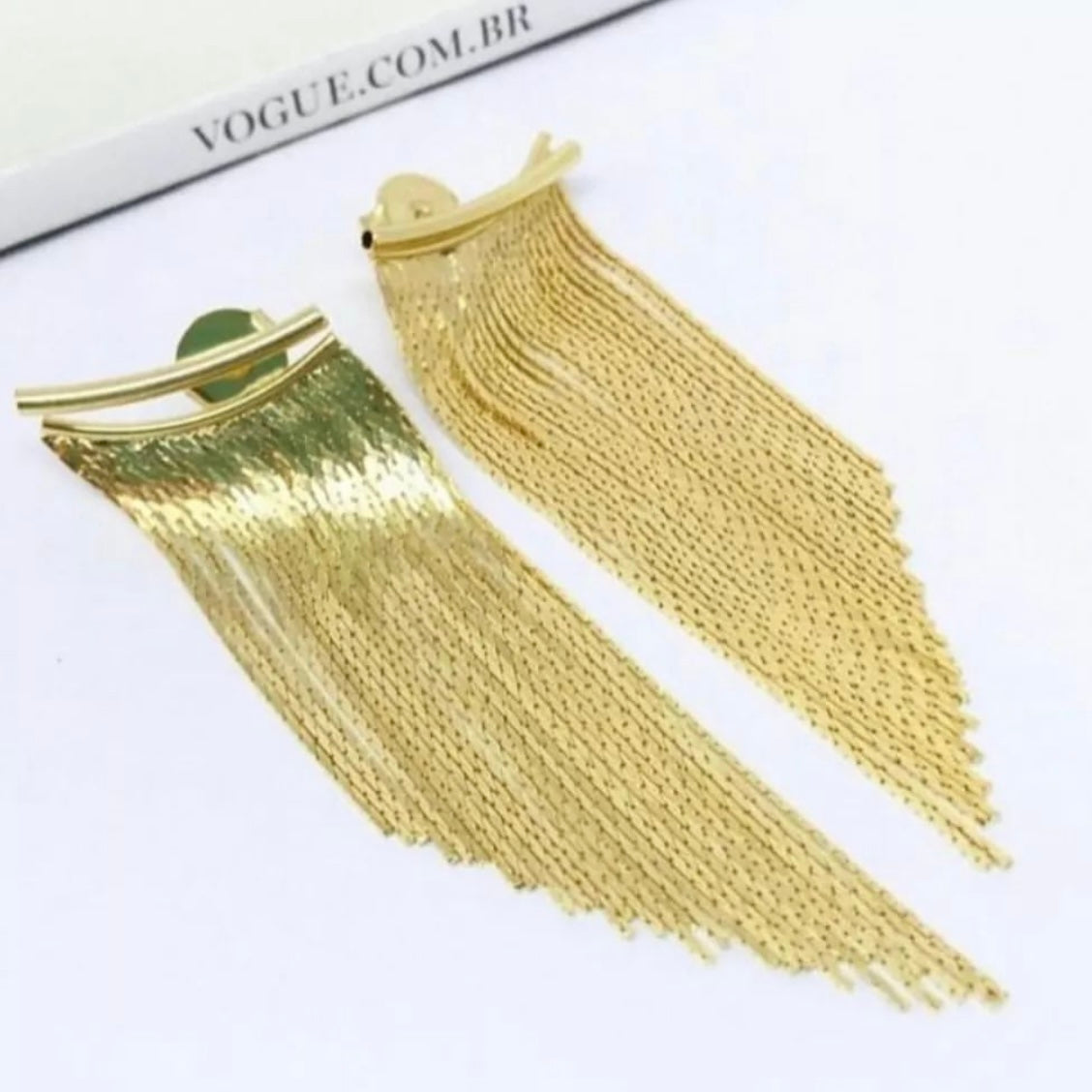 Gold Tassel Long Earrings - Modestly Vogue 