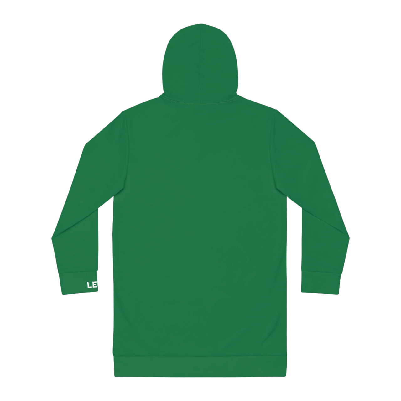 Modest in Motion Hoodie Dress — 'Lift Every Moment' Cozy Women's Pullover Dress Green