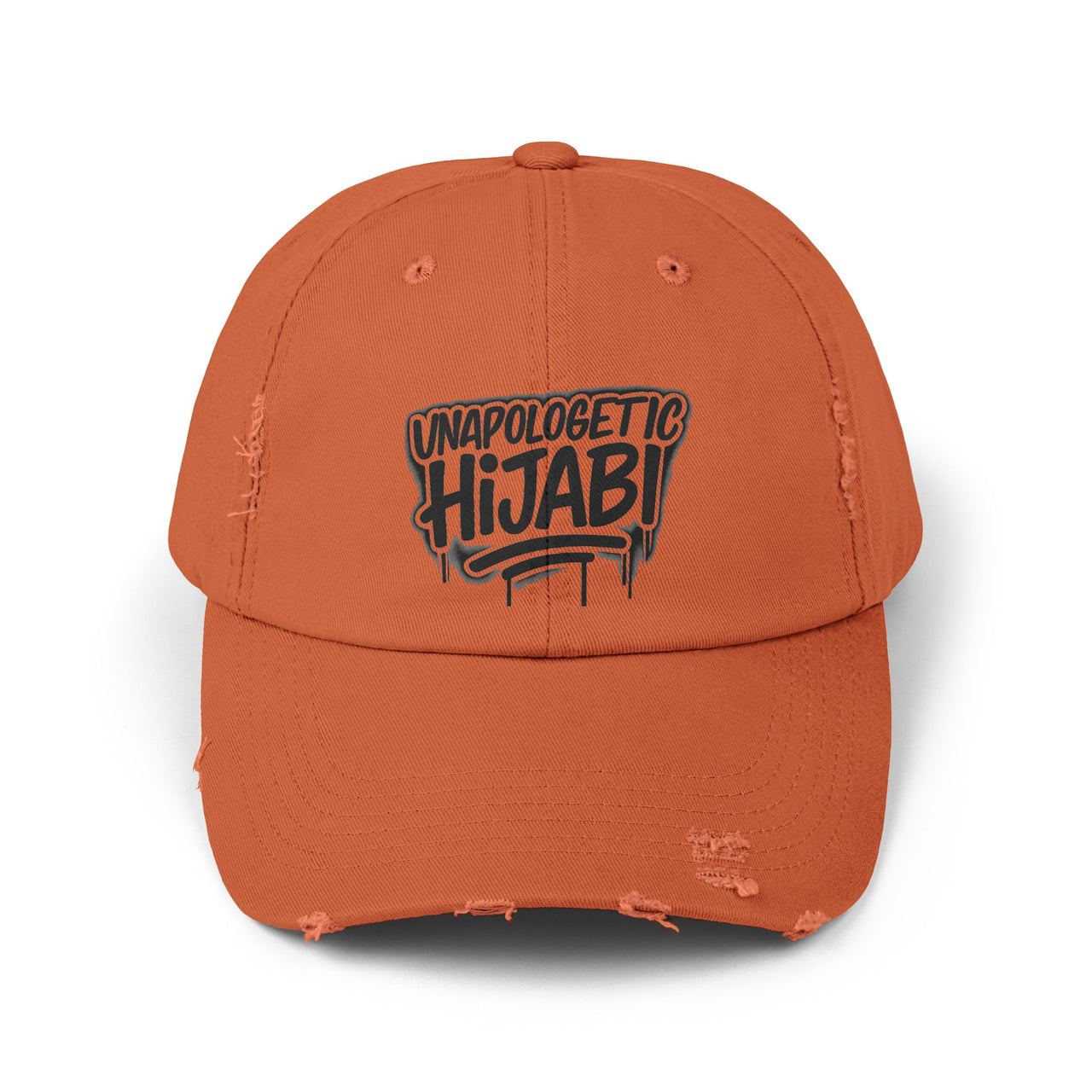 Unapologetic Hijabi Distressed Cap - Hijabi Girl Statement Baseball Hat