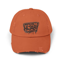 Unapologetic Hijabi Distressed Cap - Hijabi Girl Statement Baseball Hat
