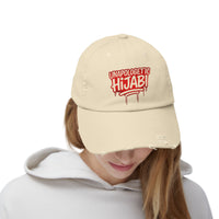 Limited Edition Distressed Cap - Hijabi Girl Statement Baseball Hat - Modestly Vogue 