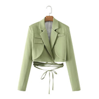 Earthtone Lace Blazer Work Short Long Sleeve Small - Modestly Vogue 