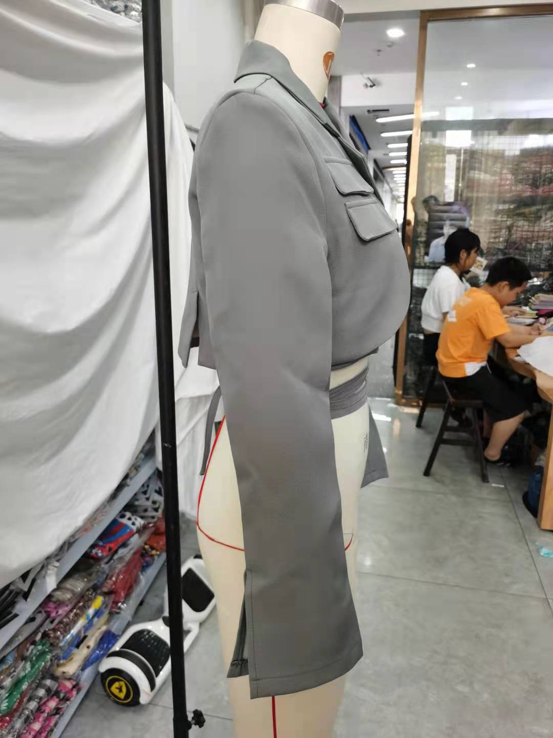 Earthtone Lace Blazer Work Short Long Sleeve Small - Modestly Vogue 