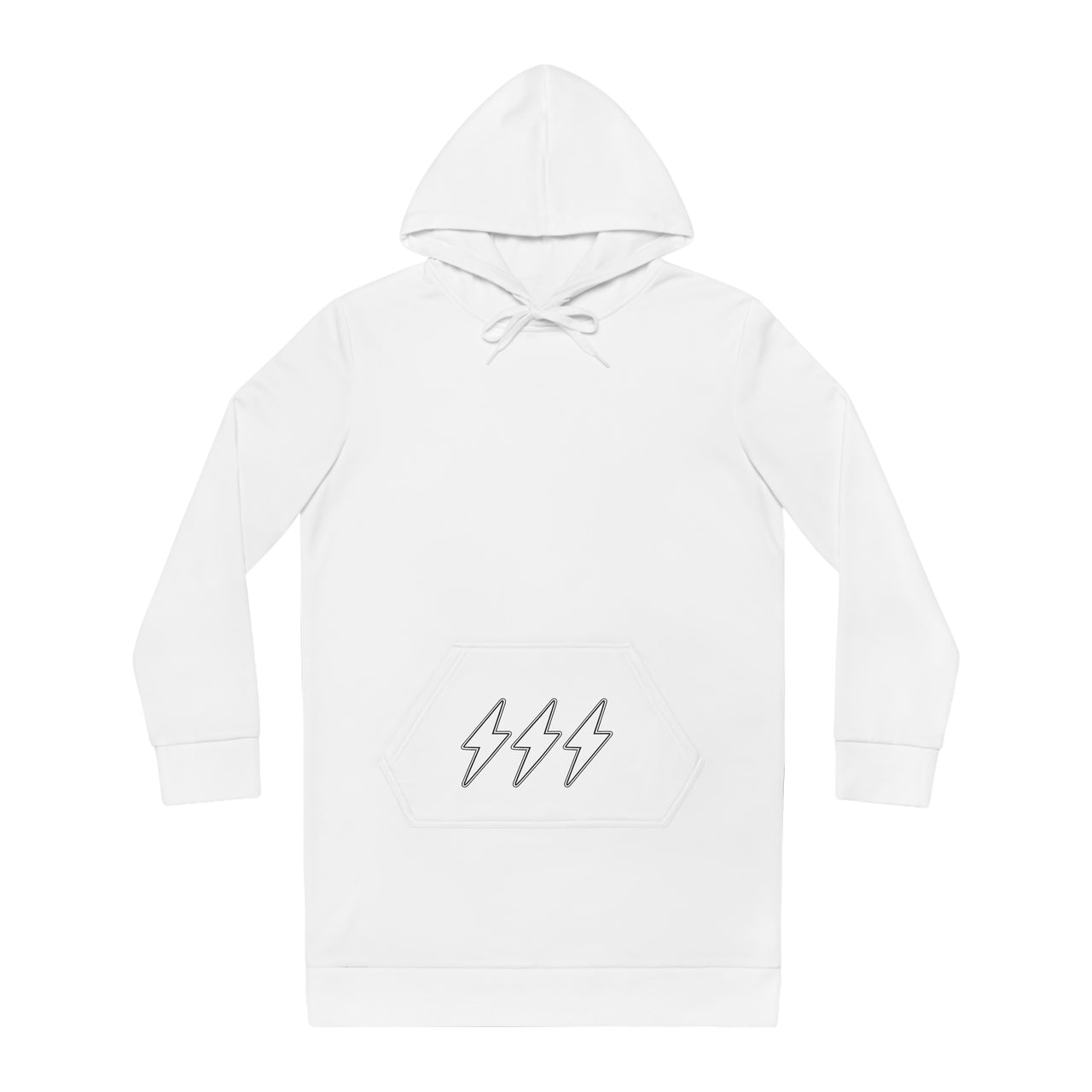 Signature Hijabi Energy  Hoodie Dress — ' Hijabi Girl’' Cozy Women's Pullover Green