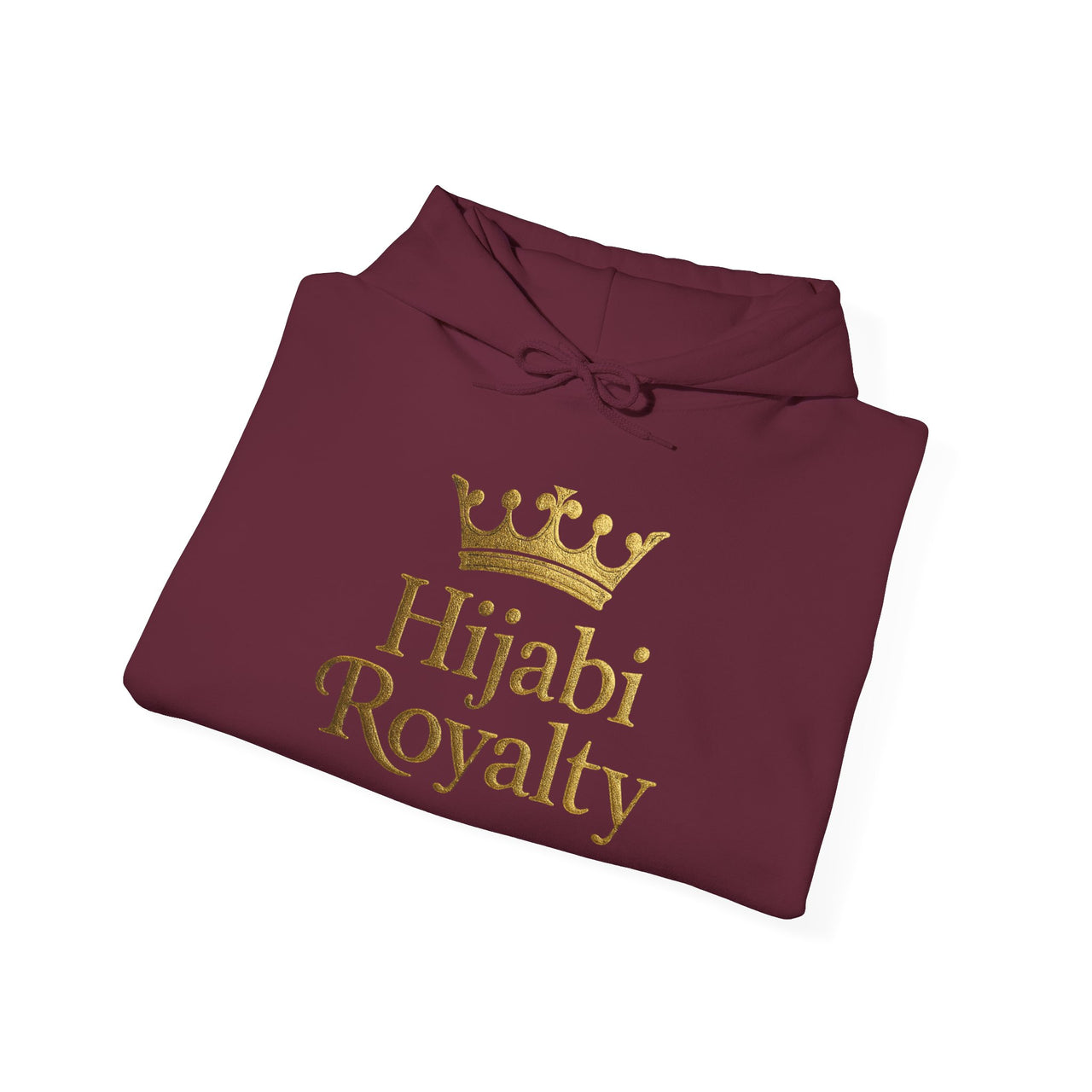 Hijabi Royalty™ Hoodie — Bold Gold Script Hooded Sweatshirt