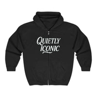 Black Modest Mindset Iconic Zip Front Hoodie Sweatshirt by LEM - Modestly Vogue 