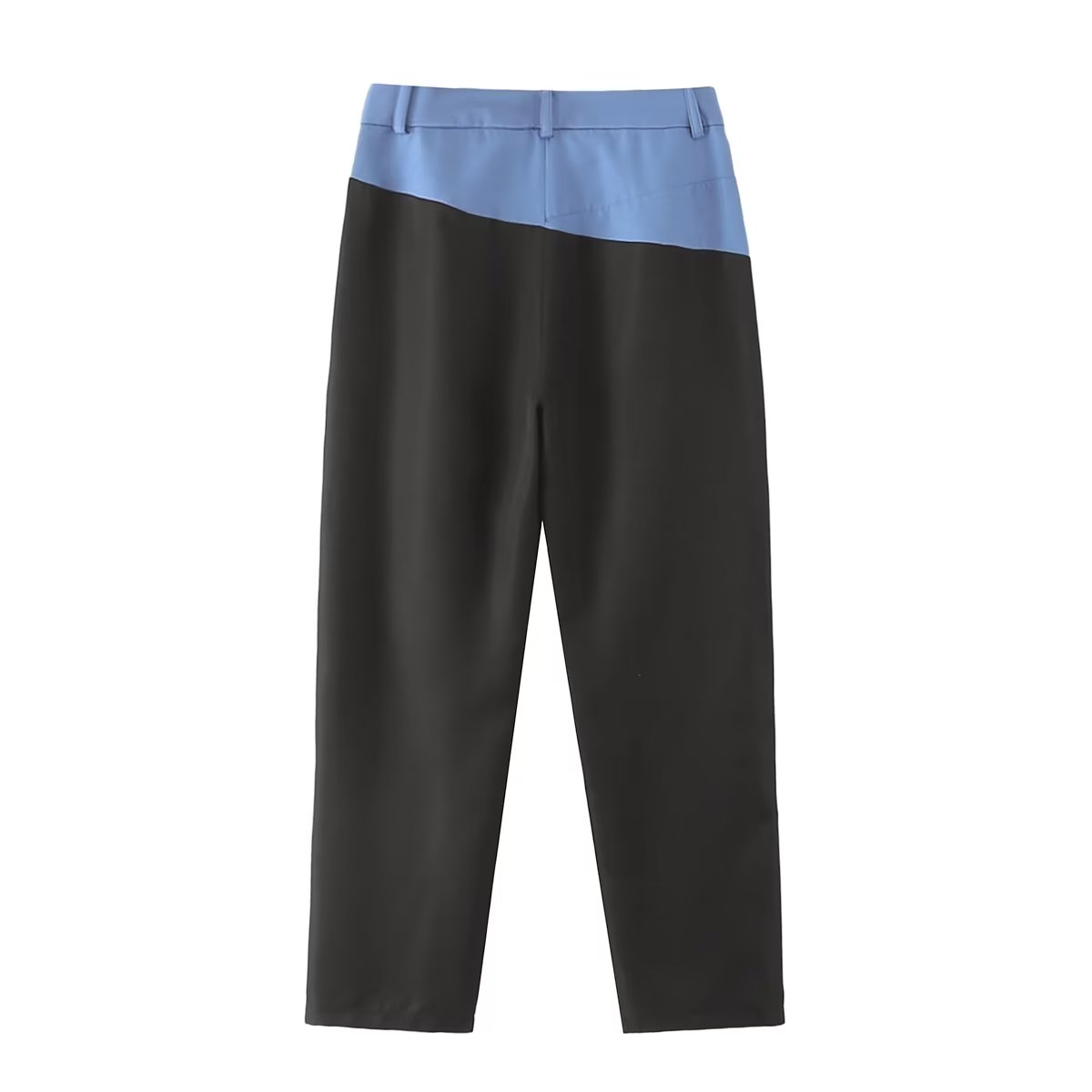 Blue and Black Contrast Color Pant Suit Set - Modestly Vogue 