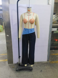 Blue and Black Contrast Color Pant Suit Set - Modestly Vogue 