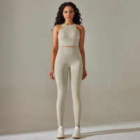 High Waist Yoga Suit for Women – Chest Pad Bra & Tight Leggings - Modestly Vogue 