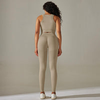 High Waist Yoga Suit for Women – Chest Pad Bra & Tight Leggings - Modestly Vogue 