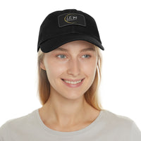 L.E.M. Leather Patch Signature Baseball Cap Hat - Modestly Vogue 