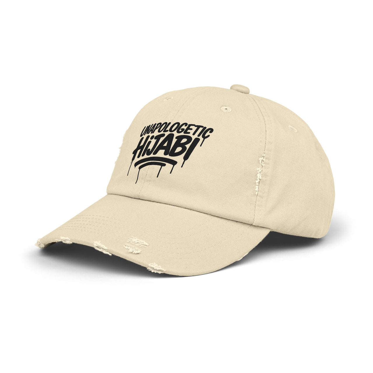 Unapologetic Hijabi Distressed Cap - Hijabi Girl Statement Baseball Hat - Modestly Vogue 