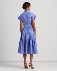 Women’s Striped Spring Dress – Casual Everyday Style - Modestly Vogue 