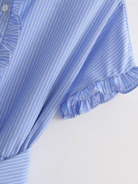 Women’s Striped Spring Dress – Casual Everyday Style - Modestly Vogue 