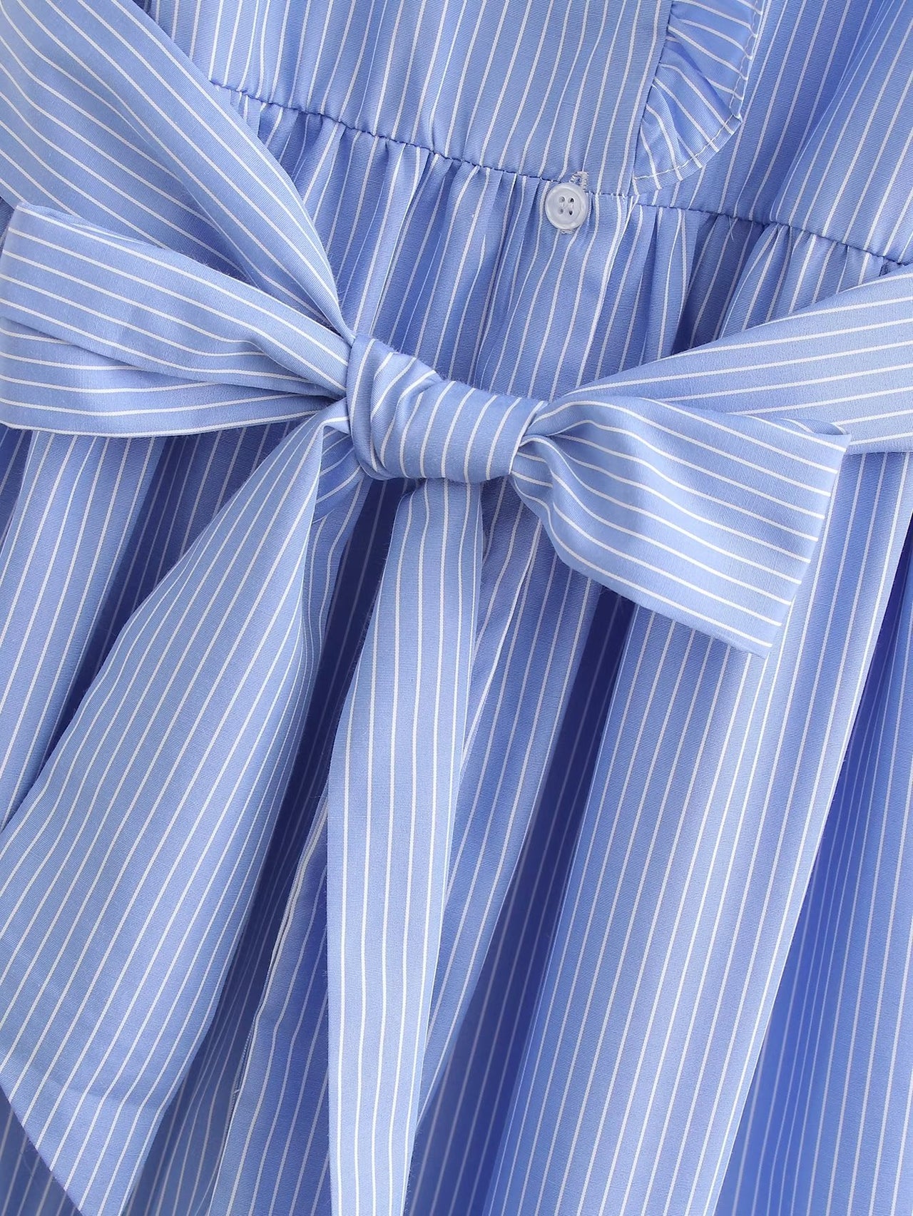 Women’s Striped Spring Dress – Casual Everyday Style - Modestly Vogue 