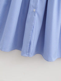 Women’s Striped Spring Dress – Casual Everyday Style - Modestly Vogue 