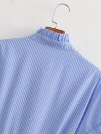 Women’s Striped Spring Dress – Casual Everyday Style - Modestly Vogue 