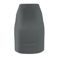 Grey High-Waist LEM Pencil Skirt — Sleek Office & Evening Wear - Modestly Vogue 