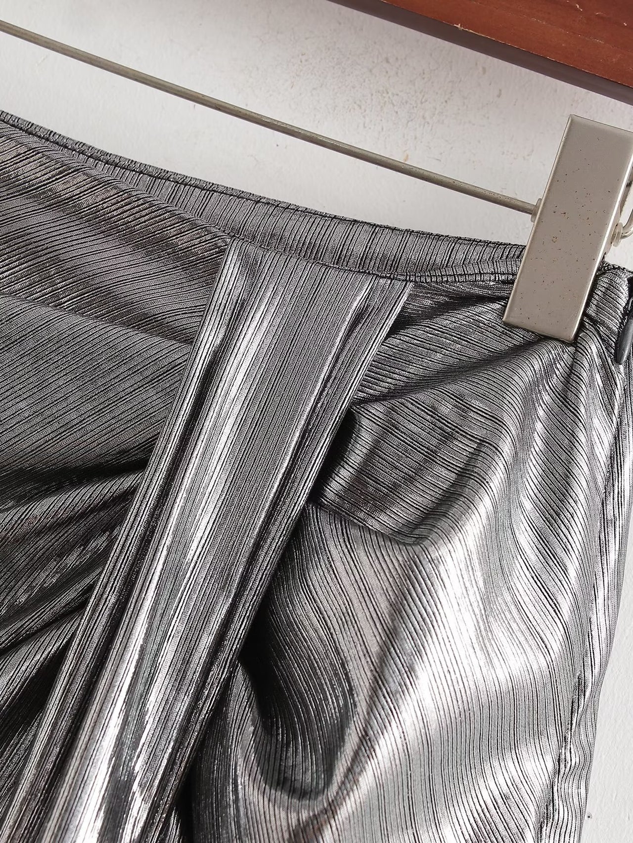 Black Women's Elegant Dress Summer Glossy Slimming Elegant Skirt - Modestly Vogue 