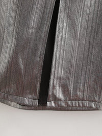 Black Women's Elegant Dress Summer Glossy Slimming Elegant Skirt - Modestly Vogue 