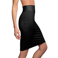 Black High-Waist LEM Pencil Skirt — Sleek Office & Evening Wear - Modestly Vogue 