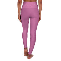 Lift Every Moment Pink Logo On High-Waisted Yoga Leggings