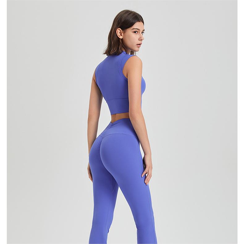 Lycra Shockproof Yoga Bra Vest | Quick-Dry Turtleneck Top - Modestly Vogue 