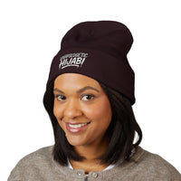 Unapologetic Hijabi Embroidered Beanie — Classic Cuffed Winter Hat