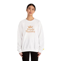Hijabi Royalty™ Crewneck Sweatshirt — Gold Crown Graphic, Modest Fashion Gift