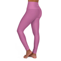 Lift Every Moment Pink Logo On High-Waisted Yoga Leggings