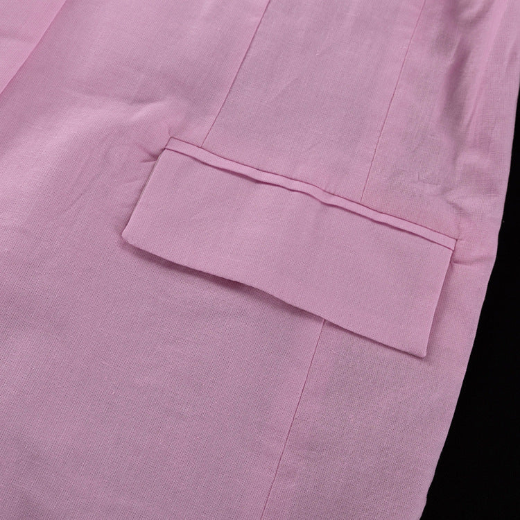 Cotton Cardigan Short Dress with Polo Collar & Lace-up Shirt Style - Modestly Vogue 