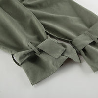 High End French Large Collared Lace up Windbreaker Women Autumn Coat - Modestly Vogue 