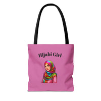 Colorful Hijabi Girl Tote Bag - Stylish and Functional for Every Occasion PINK - Modestly Vogue 