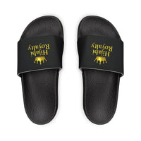 Women's Removable-Strap Slide Sandals Hijabi Royalty™ — Adjustable White Faux-Leather Pool & Casual Slides