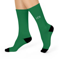 LEM™ Verde Green Signature Cushioned Crew Socks - Modestly Vogue 