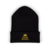 Hijabi Royalty™ Embroidered Beanie — Classic Cuffed Winter Hat