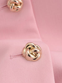 Spring Socialite Single-Breasted Short Suit with Belt Wide Leg Pants - Modestly Vogue 