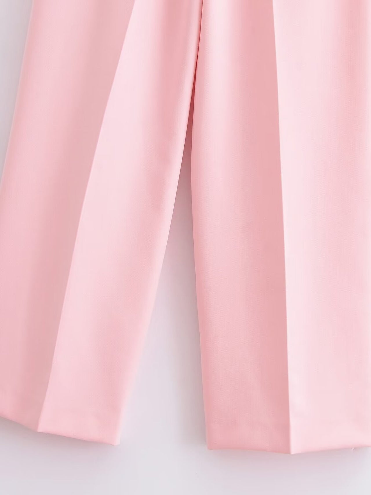 Spring Socialite Single-Breasted Short Suit with Belt Wide Leg Pants - Modestly Vogue 