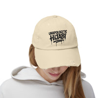 Unapologetic Hijabi Distressed Cap - Hijabi Girl Statement Baseball Hat - Modestly Vogue 