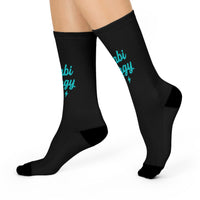 Black Hijabi Energy™ Cushioned Crew Socks