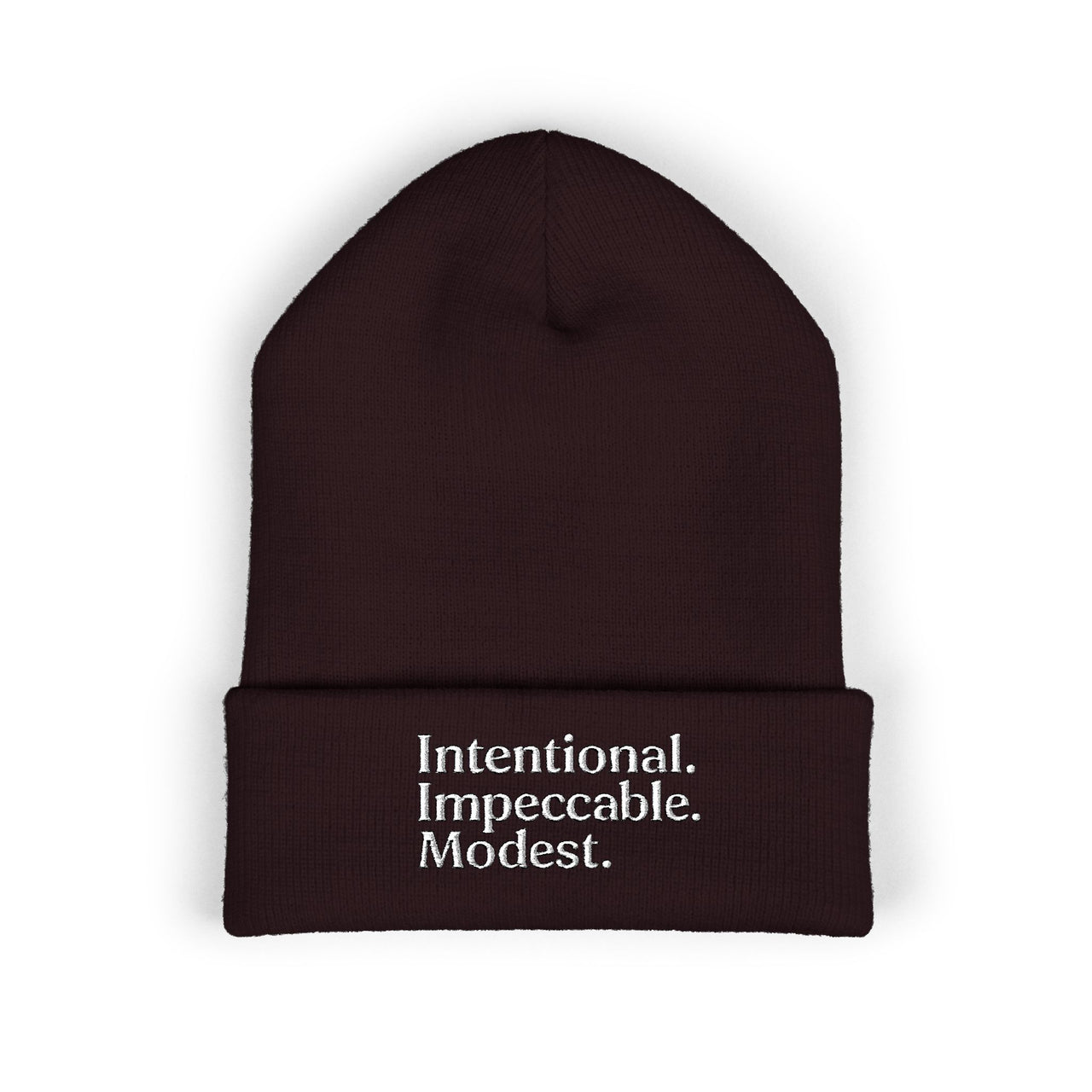 Stylish Cuffed Beanie – Embroidered Streetwear Winter Hat